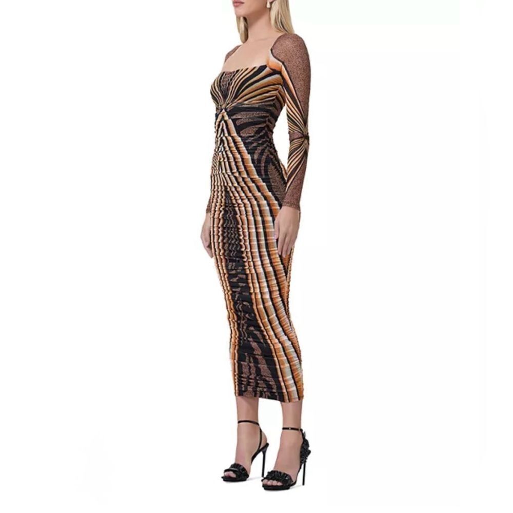 AFRM Maggie Ruched Square Neck Dress Size Small